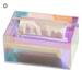 Waroomhouse Modern Tissue Holder Acrylic Tray Acrylic Storage Box with Hollow Handle Multi-functional Desktop Organizer for Makeup Jewelry Office Supplies Kitchen