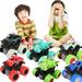 Godderr Kids Toddler Stunt Motorcycle Toys Friction Powered Push Go Toys Cars Inertia Car Toy Set Rotating Stunt Car Toys Boys and Girls Toys Gifts 2PCS