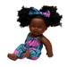 Tarmeek Lifelike Reborn Baby Dolls- Realistic Baby Doll 11.8 Inch Doll Reborn Baby Dolls Black Girl with Clothes and Toy Gift for Kids Age 3+