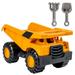 LNGOOR Big Construction Dump Truck Friction Powered Toy - Yellow Truck Toy Set(1* Super Large Dump Truck +2* Shovel)