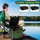 Foldable Camping Toilet Portable Travel Toilet with Toilet Bags Waterproof Collapsible Car Toilet Lightweight Outdoor Potty Multifunctional Mobile Toilet for Adults Travel Camping