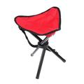 NUOLUX Portable Folding Tripod Stool Three Legged Stool Chair Seat for Fishing Camping Hiking (Red)