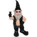 - Peace Sign Biker Biker Gnome in Lear Motorcycle Riding Gear Home Garden Gnome Statue 14.5 H