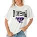 Women's Gameday Couture White Minnesota Vikings Enforcer Relaxed T-Shirt