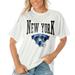 Women's Gameday Couture White New York Giants Enforcer Relaxed T-Shirt
