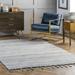 nuLOOM Diem Geometric Cotton Tassel Area Rug 8 x 10 Blue