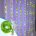 Airpow Decor Ivy For Bedroom 10 Total 200 LED Curtain String Lights Fake Plant Rattan Hanging Garland For Wedding Party Patio Wall And Indoor Outdoor Decor