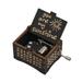 Dcenta Vintage Wooden Music Box Palm-size Hand Crank Wood Case Musicbox Beautiful Carved Wooden Musical Gadget with Melody You are My Sunshine for Mum Dad Wife Husband Christmas Birthday Gift