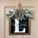 Initial Last Name Year Round Front Door Wreath 2023 New 16 Welcome Sign Garland Personalized Creative 26 Letter Farmhouse Wreath