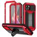 Mantto Compatible with iPhone 15 Plus Case Heavy Dustproof Shockproof Military Grade Rugged Durable Aluminum Metal Case Cover with Kickstand Screen Protector for iPhone 15 Plus Red