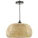 1 Pc Bamboo Weaving Droplight Elegant Living Room Lamp with Light Source