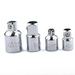 NUOLUX 4pcs CVR Socket Bit Impact Driver Adapter Reducer Set Ratchet Wrenches Socket Adapter Reducer Converter Set 1/4 3/8 1/2 (Silver)