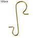 Farfi 100Pcs Christmas Hook S-Shaped Break Resistant Stainless Steel Xmas Tree Ball Pendant Hanger Christmas Decorations (Golden)