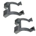 Gordon GlassÂ® Bright Chrome Shower Door Double Towel Bar Brackets Only 2-1/8 Screw Holes