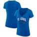 Women's G-III 4Her by Carl Banks Blue St. Louis Blues Filigree Logo V-Neck Fitted T-Shirt