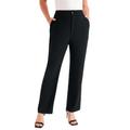 Plus Size Women's Curvie Fit Corner Office Pants by June+Vie in Black (Size 10 W)