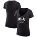 Women's G-III 4Her by Carl Banks Black Dallas Mavericks Filigree Logo V-Neck Fitted T-Shirt