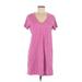 Universal Thread Casual Dress - Mini Scoop Neck Short sleeves: Pink Solid Dresses - Women's Size Medium