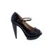 Pour La Victoire Heels: Pumps Stilleto Cocktail Party Black Solid Shoes - Women's Size 7 - Peep Toe