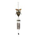 CLISPEED Solar Outdoor Lights Decorative Owl Wind Chime Lamp Statue Glass Outdoor Solar Wind Chime