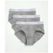 Brooks Brothers Men's Supima Cotton Low-Rise Briefs-3 Pack | Grey | Size Large