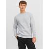 Sweatshirt JACK & JONES "JJEBRADLEY SWEAT CREW NOOS", Herren, Gr. M, grau (light grau melange), angeraute Sweatware, Obermaterial: 61% Polyester, 39% Baumwolle, meliert, modisch, relaxed fit taillenbedeckt, Rundhals, Langarm Rippbündchen,...