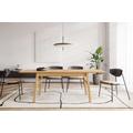 Esstisch WOODMAN "Curved", beige (natur, natur, natur), B:180cm H:75cm T:90cm, Tische, Scandi Design, Breite 180 cm, ausziehbar auf 220 cm