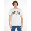 T-Shirt TOMMY JEANS "TJM CLSC GOLD ARCH TEE" Gr. M, weiß (ancient white) Herren Shirts T-Shirts