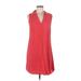 Old Navy Casual Dress - Mini Collared Sleeveless: Red Print Dresses - Women's Size Medium