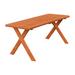 Loon Peak® Roland Rectangular 4 - Person Outdoor Table Wood in Red/Brown | 44 W x 27 D in | Wayfair LNPK6188 38757718