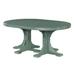 Ebern Designs Pelagius Oval 30.25" Outdoor Table Plastic in Green | 30.25 H x 72.5 W x 48 D in | Wayfair 820D54B16B7447899284D7CD4DC689B6