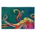 White 24 x 0.5 in Area Rug - East Urban Home Mardi Gras Octopus Flatweave Green Rug Polyester | 24 W x 0.5 D in | Wayfair 12740-wrug23