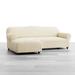 PAULATO by GA.I.CO. Stretch Sectional Sofa Slipcover - Italian Style & Quality - Mille Righe Collection (Left Chaise), Cotton | Wayfair