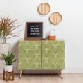 Corrigan Studio® Heather Dutton Headmaster Plaid Teal 2 Door Credenza Cabinet Wood in Brown/Green/White | 30 H x 35.5 W x 17.5 D in | Wayfair