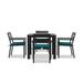 AllModern Eartha Square 4 - Person Power Coated Aluminum Outdoor Dining Set w/ Cushions Metal in Black | 35.5 W x 35.5 D in | Wayfair