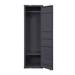 Williston Forge Jaelen Armoire Metal in Gray/Black | 67 H x 20 W x 22 D in | Wayfair 4E0D894C68F54D4DABFC3E2A1020B5AB