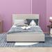 Latitude Run® Queen Size Upholstered Platform Bed Upholstered, Solid Wood in Gray | 43.3 H x 63 W x 86.2 D in | Wayfair