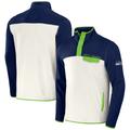 Men's NFL x Darius Rucker Collection by Fanatics Navy/Cream Seattle Seahawks Micro Fleece Quarter-Snap Jacket