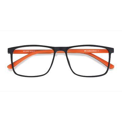 Male s rectangle Black Plastic Prescription eyeglasses - Eyebuydirect s Holmes