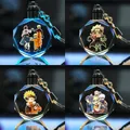 Porte-clés brillant en cristal pendentif de dessin animé Uzumaki Naruto Uchiha Itachi ornements