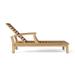 Brianna Teak Outdoor Chaise Lounge with Arms & Wheels