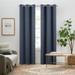 Eclipse Pembroke 100% Blackout Curtains, Faux Linen Grommet Window Curtains (2 Panels)