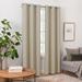 Eclipse Pembroke 100% Blackout Curtains, Faux Linen Grommet Window Curtains (2 Panels)