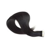Hair extensions 50cm Tape In Virgin Human Hair Extensions Human Hair for Women Beauty (Black Remy Hair)