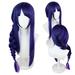 Fnochy Black 2023 Friday Deals Health and Beauty Products 90cm Purple Wig Plus Bonnet Braid Cosplay Wig Rose Net Wig With Hair Net