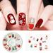 Fnochy Beauty & Personal Care Santa s Snowman Nail Art Alloy Ornament 12 Boxed Three-dimensional Nail Art Ornament Drill