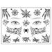 Halloween Spider Face Tattoos Spider Webs Temporary Tattoos Face Shoulder Arm Back Body Art Sticker for Witch Halloween Costume Cosplay Theme Party Favors