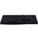 Logitech K120 Wired Keyboard for Windows Plug and Play Full-Size Spill-Resistant Curved Space Bar Compatible with PC Laptop - Black