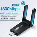 1300Mbps 2.4G 5.8G USB3.0 Dual Band Wireless LAN Adapter Antenna Wifi Receiver for Desktop Laptop Wireless LAN Adapter