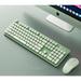 Wireless Keyboard and Mouse Combination -Full Size Silent Illuminated Floating Keyboard USB Wireless Mouse Ultra-thin Office Set Notebook External Keyboard